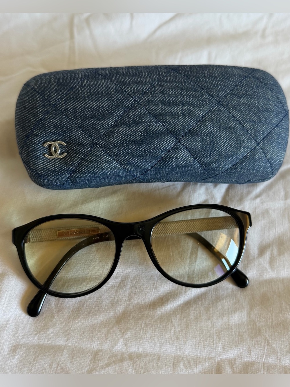 Chanel Eyeglasses frame   Prescription attached with yellowish lens
